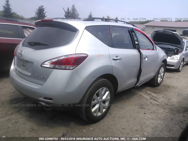 JN8AZ1MWXCW233534 - 2012 NISSAN MURANO S/SL/LE GRAY photo 4