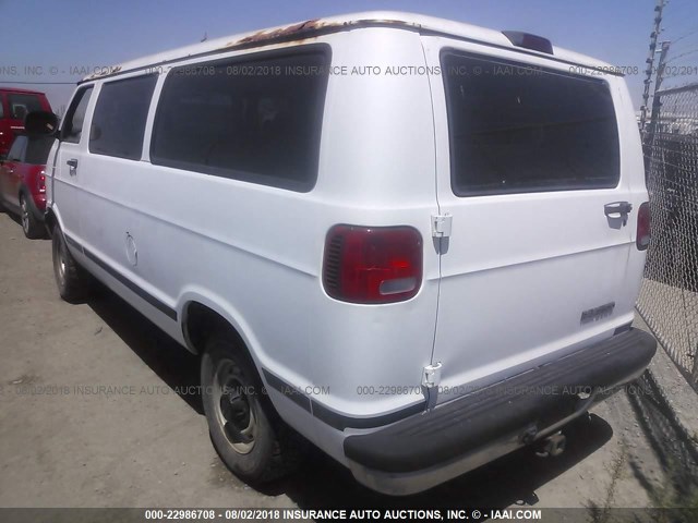 2B4JB25Z0XK527933 - 1999 DODGE RAM WAGON B2500 WHITE photo 3