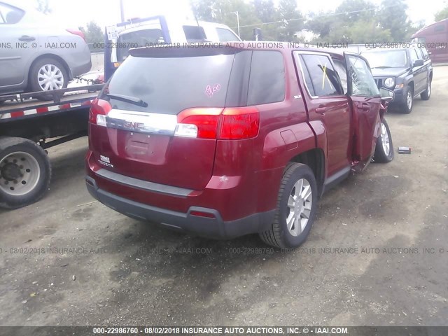 2GKALMEKXD6396758 - 2013 GMC TERRAIN SLE RED photo 4