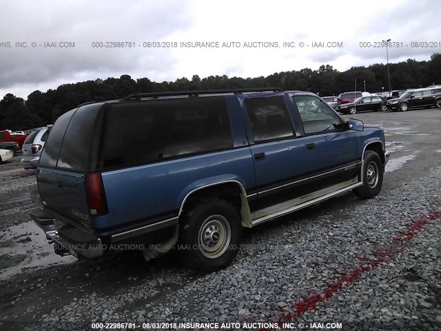 1GNGC26J3VJ341354 - 1997 CHEVROLET SUBURBAN C2500 BLUE photo 4