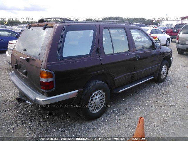 JN8AR05S1WW219211 - 1998 NISSAN PATHFINDER XE/LE PURPLE photo 4