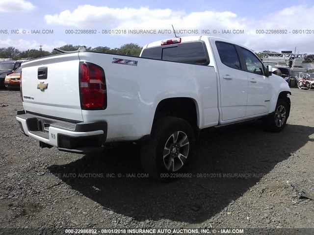 1GCGTDEN9H1178142 - 2017 CHEVROLET COLORADO Z71 WHITE photo 4