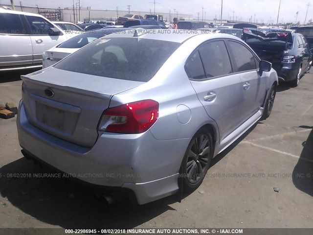 JF1VA1D6XF9816859 - 2015 SUBARU WRX PREMIUM SILVER photo 4