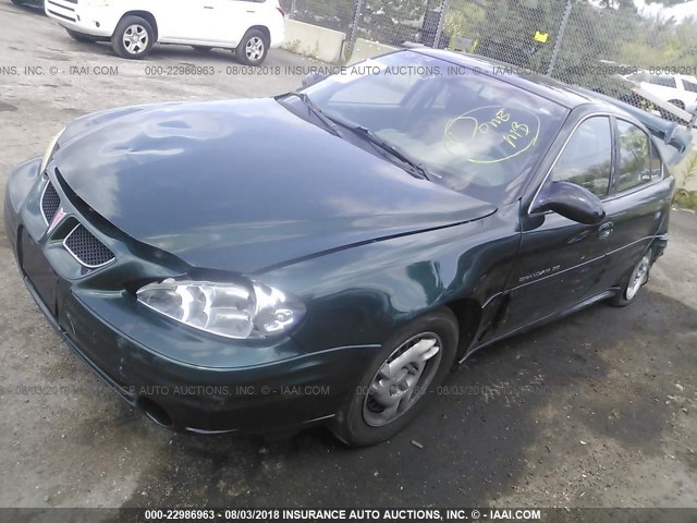 1G2NE52F32C150793 - 2002 PONTIAC GRAND AM SE GREEN photo 2