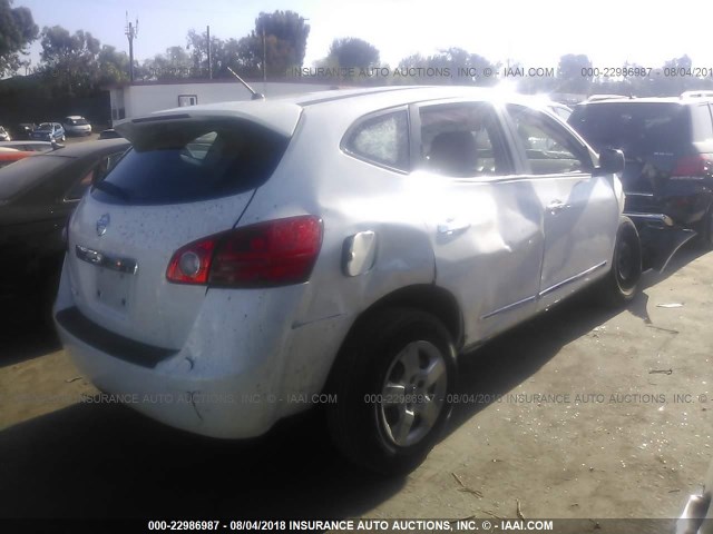 JN8AS5MT9DW537991 - 2013 NISSAN ROGUE S/SV WHITE photo 4