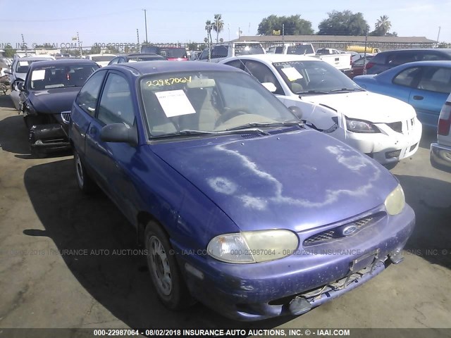 KNJLT05H0V6214765 - 1997 FORD ASPIRE BLUE photo 1