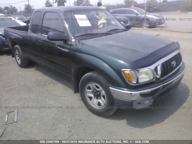 5TEVL52N62Z117099 - 2002 TOYOTA TACOMA XTRACAB GREEN photo 1