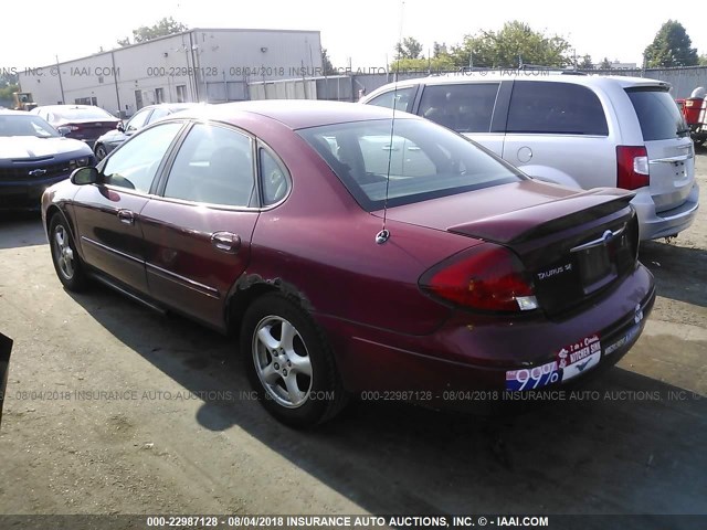 1FAFP53293G159858 - 2003 FORD TAURUS SE RED photo 3