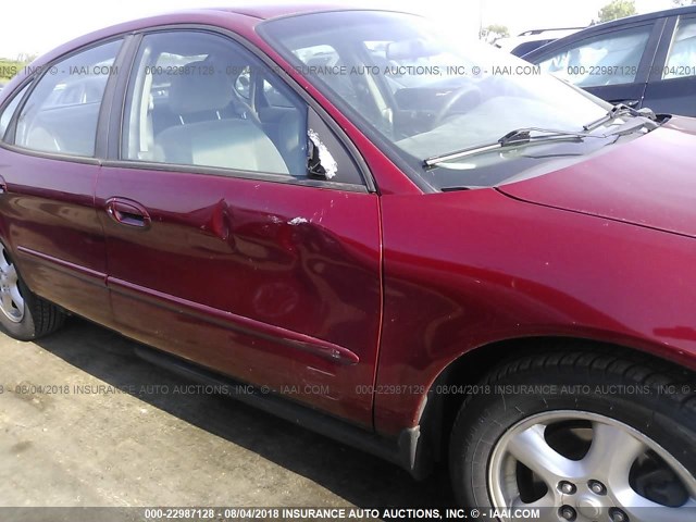 1FAFP53293G159858 - 2003 FORD TAURUS SE RED photo 6