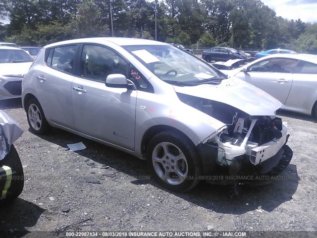 JN1AZ0CP5CT024299 - 2012 NISSAN LEAF SV/SL SILVER photo 1