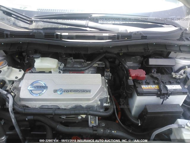 JN1AZ0CP5CT024299 - 2012 NISSAN LEAF SV/SL SILVER photo 10