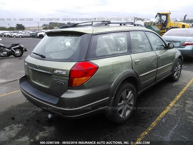 4S4BP62C677345173 - 2007 SUBARU LEGACY OUTBACK 2.5I LIMITED GREEN photo 4