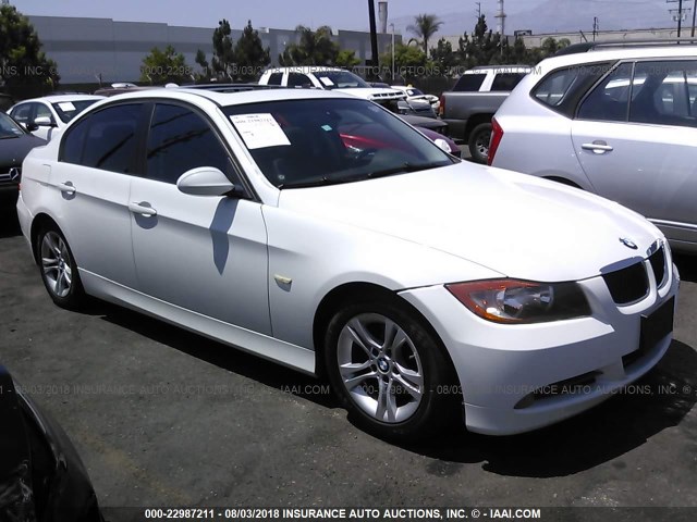 WBAVC53598FZ83204 - 2008 BMW 328 I SULEV WHITE photo 1