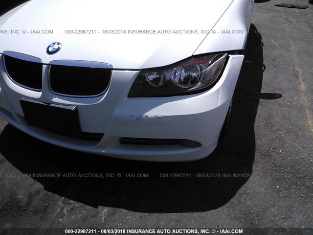 WBAVC53598FZ83204 - 2008 BMW 328 I SULEV WHITE photo 6