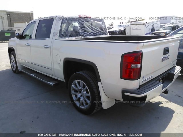 3GTU2WEC0FG114439 - 2015 GMC SIERRA K1500 DENALI WHITE photo 3