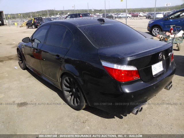 WBSNB93588CX09872 - 2008 BMW M5 BLACK photo 3
