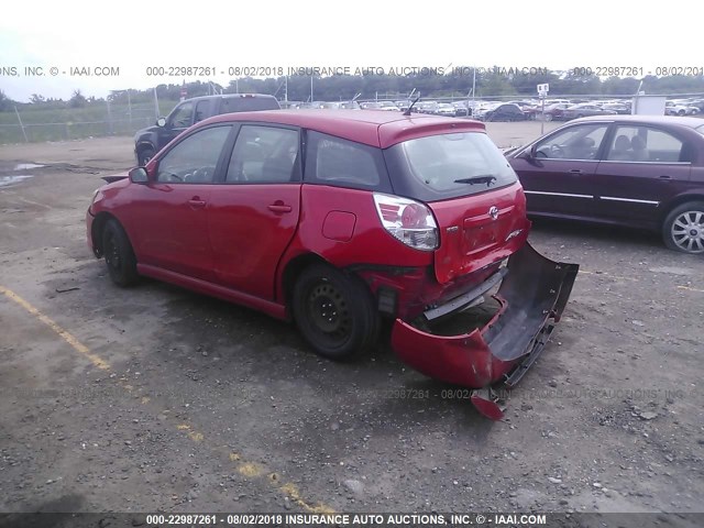2T1KR32E55C456565 - 2005 TOYOTA COROLLA MATRIX XR RED photo 3