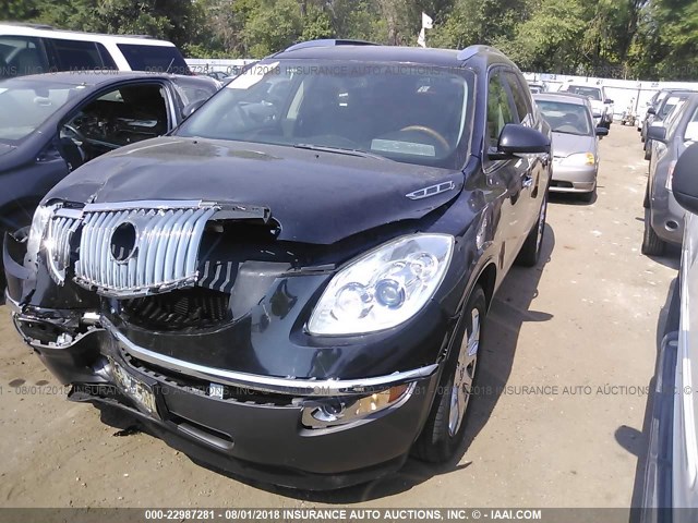 5GAKVCED5BJ274090 - 2011 BUICK ENCLAVE CXL BLACK photo 2