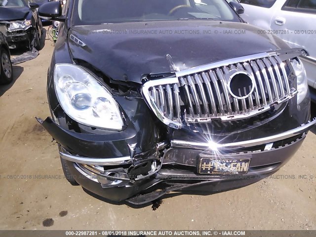 5GAKVCED5BJ274090 - 2011 BUICK ENCLAVE CXL BLACK photo 6