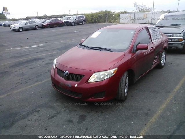 JTDBL40E39J044293 - 2009 TOYOTA COROLLA LE/XLE RED photo 2