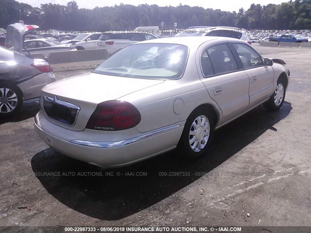 1LNHM97V4YY892727 - 2000 LINCOLN CONTINENTAL  TAN photo 4