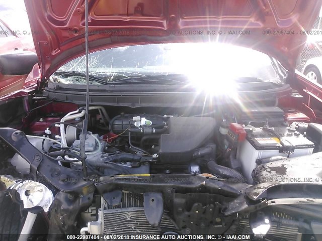 JN8AS5MTXCW294268 - 2012 NISSAN ROGUE S/SV RED photo 10