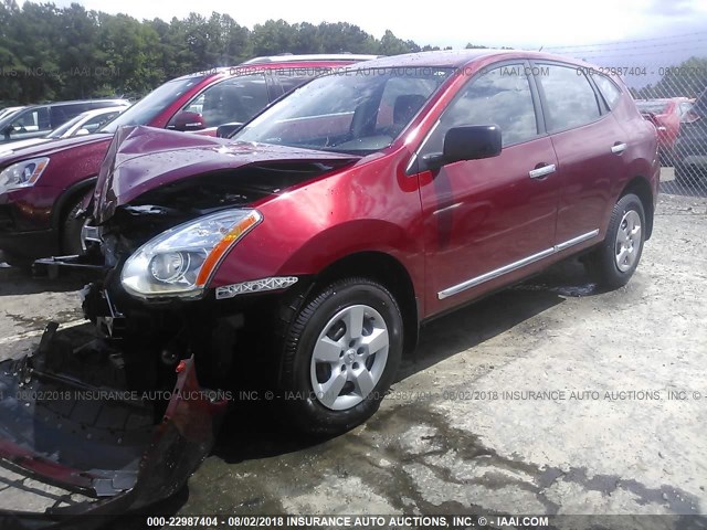 JN8AS5MTXCW294268 - 2012 NISSAN ROGUE S/SV RED photo 2