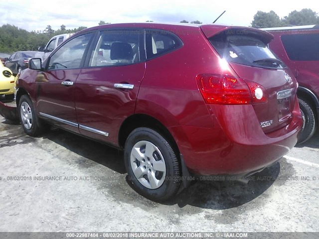 JN8AS5MTXCW294268 - 2012 NISSAN ROGUE S/SV RED photo 3