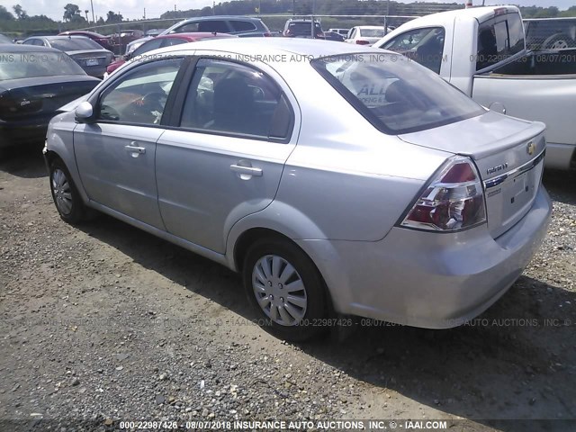 KL1TD5DE8BB129963 - 2011 CHEVROLET AVEO LS/LT 银色 照片 3