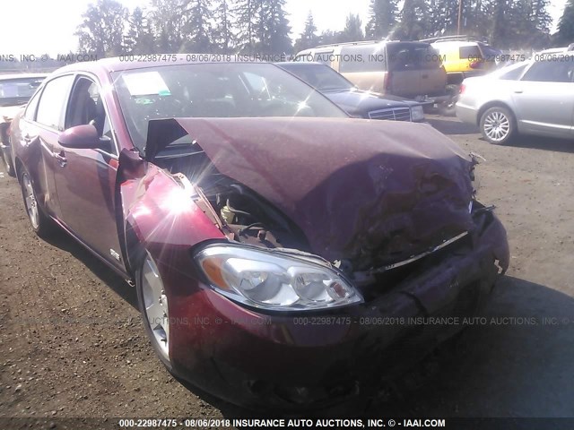 2G1WD58C089151182 - 2008 CHEVROLET IMPALA SUPER SPORT RED photo 1