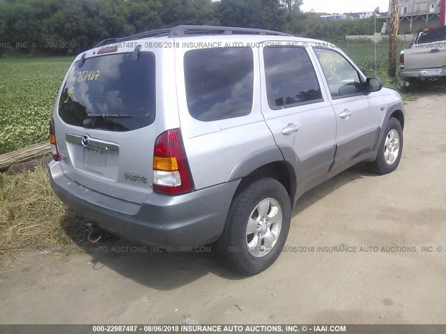 4F2CU08171KM05888 - 2001 MAZDA TRIBUTE SILVER photo 4