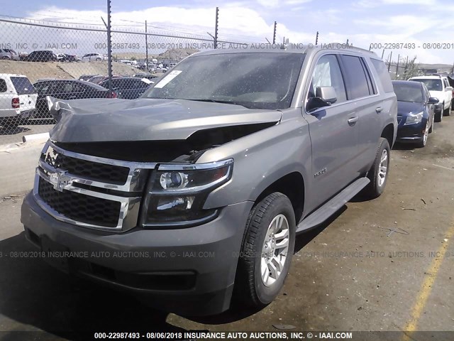 1GNSKAKC0HR152701 - 2017 CHEVROLET TAHOE K1500 LS GRAY photo 2