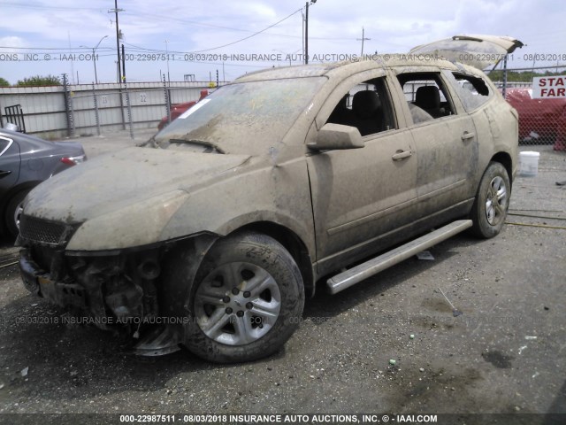 1GNKRFED4BJ288221 - 2011 CHEVROLET TRAVERSE LS Pewter photo 2