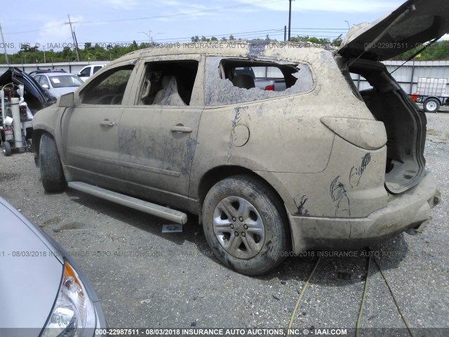 1GNKRFED4BJ288221 - 2011 CHEVROLET TRAVERSE LS Pewter photo 3