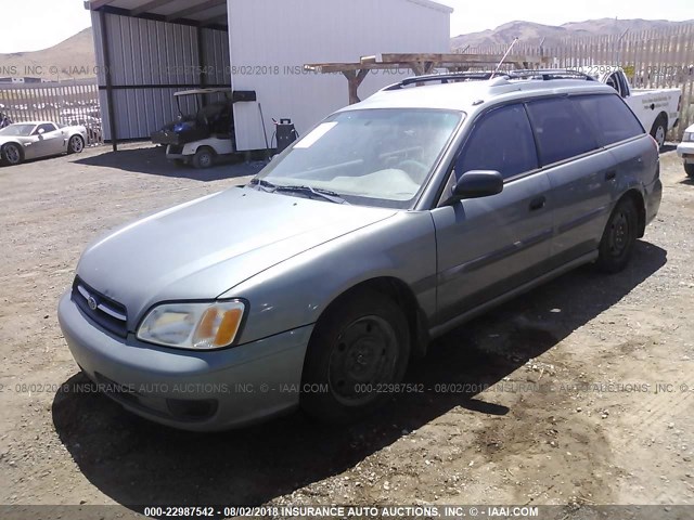 4S3BH635927303834 - 2002 SUBARU LEGACY L GREEN photo 2