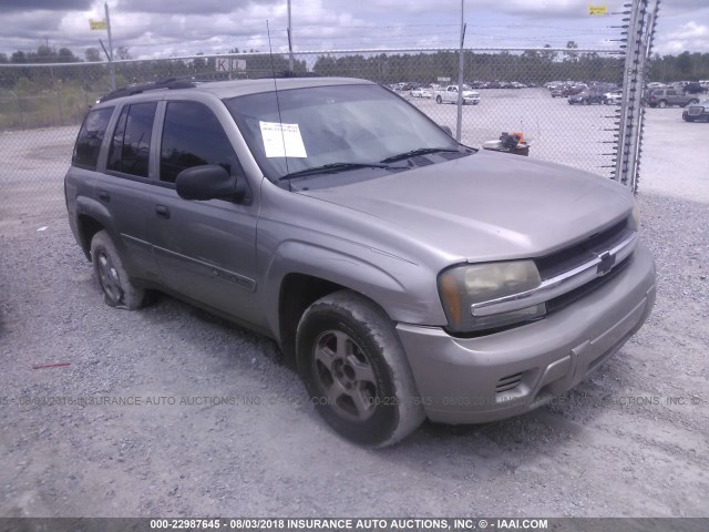 1GNDS13S022309268 - 2002 CHEVROLET TRAILBLAZER  SILVER photo 1