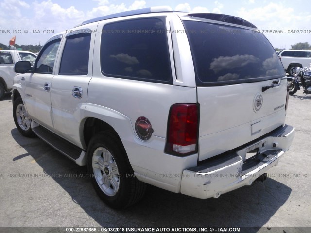 1GYEK63N72R184453 - 2002 CADILLAC ESCALADE LUXURY WHITE photo 3