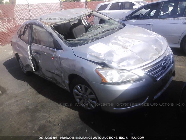 3N1AB7AP4FL630878 - 2015 NISSAN SENTRA S/SV/SR/SL SILVER photo 1