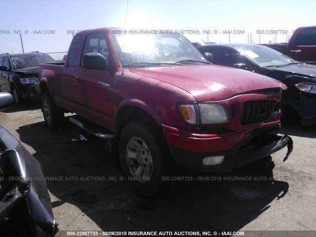5TESN92N12Z898215 - 2002 TOYOTA TACOMA XTRACAB PRERUNNER წითელი ფოტო 1