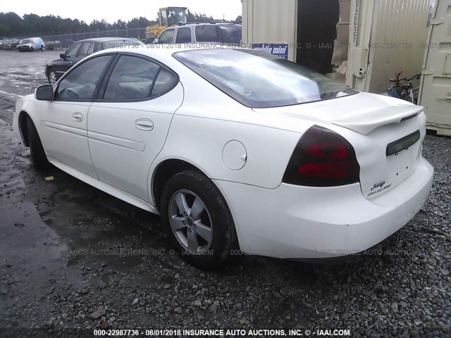 2G2WP522051130555 - 2005 PONTIAC GRAND PRIX WHITE photo 3