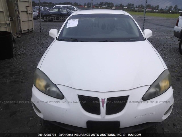 2G2WP522051130555 - 2005 PONTIAC GRAND PRIX WHITE photo 6