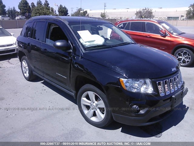 1C4NJDBB3CD563680 - 2012 JEEP COMPASS SPORT BLACK photo 1