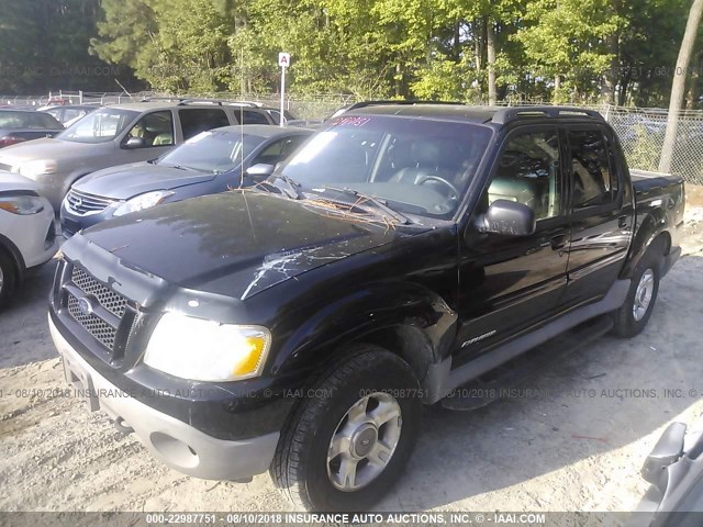 1FMZU77E41UC90576 - 2001 FORD EXPLORER SPORT TR  BLACK photo 2