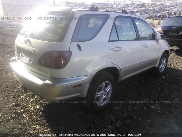 JT6HF10U0X0092710 - 1999 LEXUS RX 300 WHITE photo 4