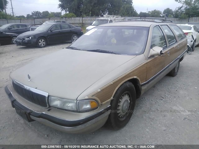 1G4BR82P5TR412756 - 1996 BUICK ROADMASTER LIMITED Champagne photo 2