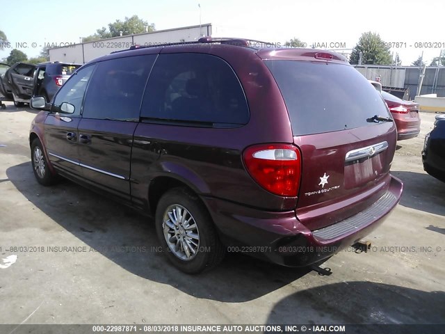 2C8GP64L33R119428 - 2003 CHRYSLER TOWN & COUNTRY LIMITED BURGUNDY photo 3