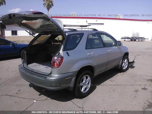 JT6GF10U9Y0069231 - 2000 LEXUS RX 300 SILVER photo 4