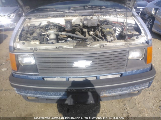 1GNDM19Z4MB179836 - 1991 CHEVROLET ASTRO BLUE photo 10