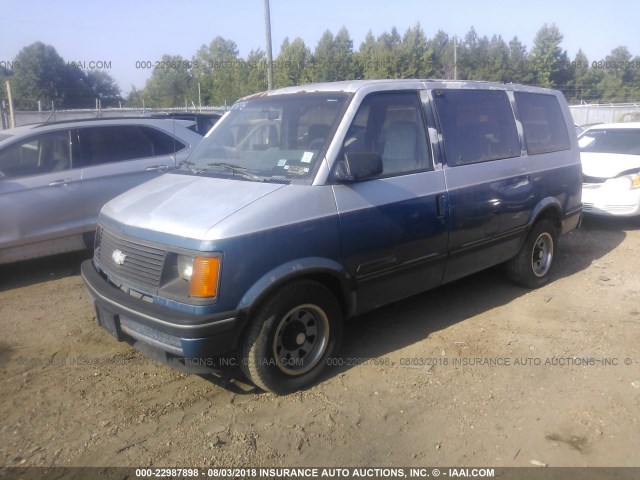 1GNDM19Z4MB179836 - 1991 CHEVROLET ASTRO BLUE photo 2