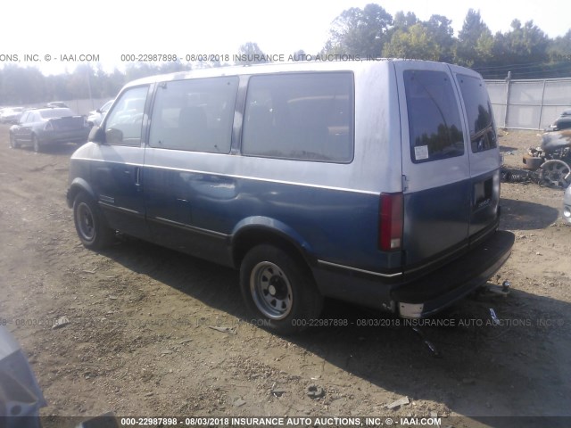 1GNDM19Z4MB179836 - 1991 CHEVROLET ASTRO BLUE photo 3